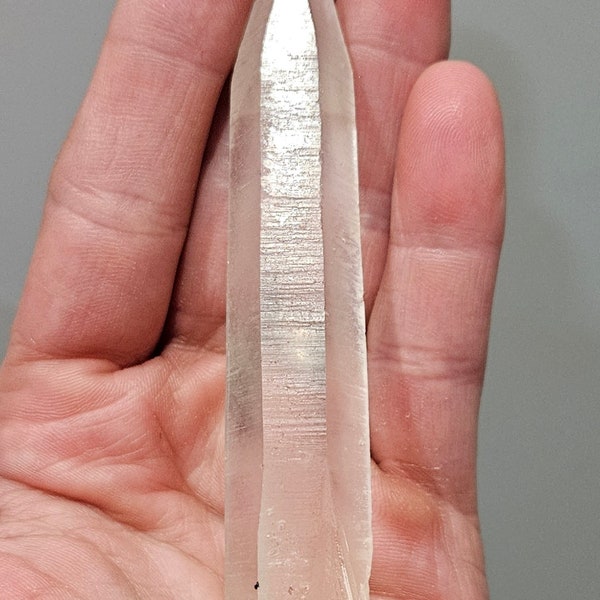 Authentic Raw smoky Lemurian crystal/Unpolished Lemurian wand 4.25' from Brazil/Lemurian Quartz wand/Lemurian Specimen/Minas Gerais, Brazil/