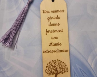 Marcapáginas de madera personalizado