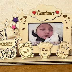 Personalized birth photo frame