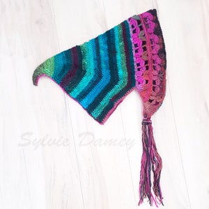 CROCHET hood PATTERN, "Floraison" elf fairy pixie hat tutorial in pdf for men, women and kids image 8