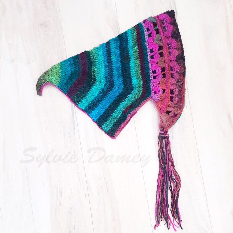 CROCHET hood PATTERN, "Floraison" elf fairy pixie hat tutorial in pdf for men, women and kids image 8