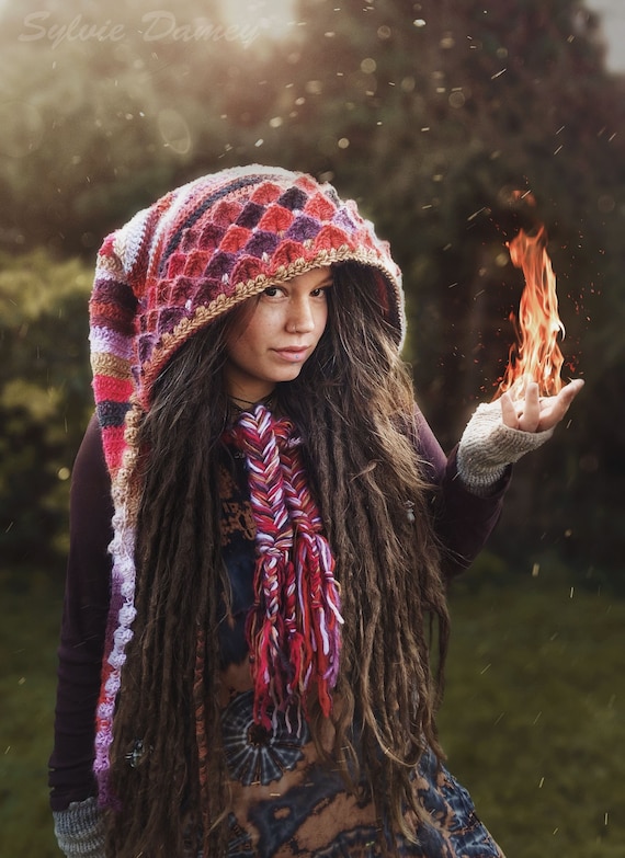 CROCHET Long Dragon Hood PATTERN, 