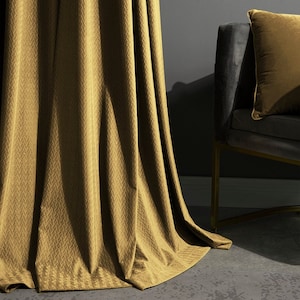 Bronze Gold Curtains Panels Blackout curtain for bedroom Custom living room curtains Mid century modern Sheer velvet Curtains Drapes