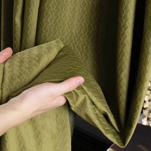 Olive Green Velvet Curtains Panels Blackout curtain for bedroom Custom living room curtains Mid century modern Sheer velvet Curtains Drapes