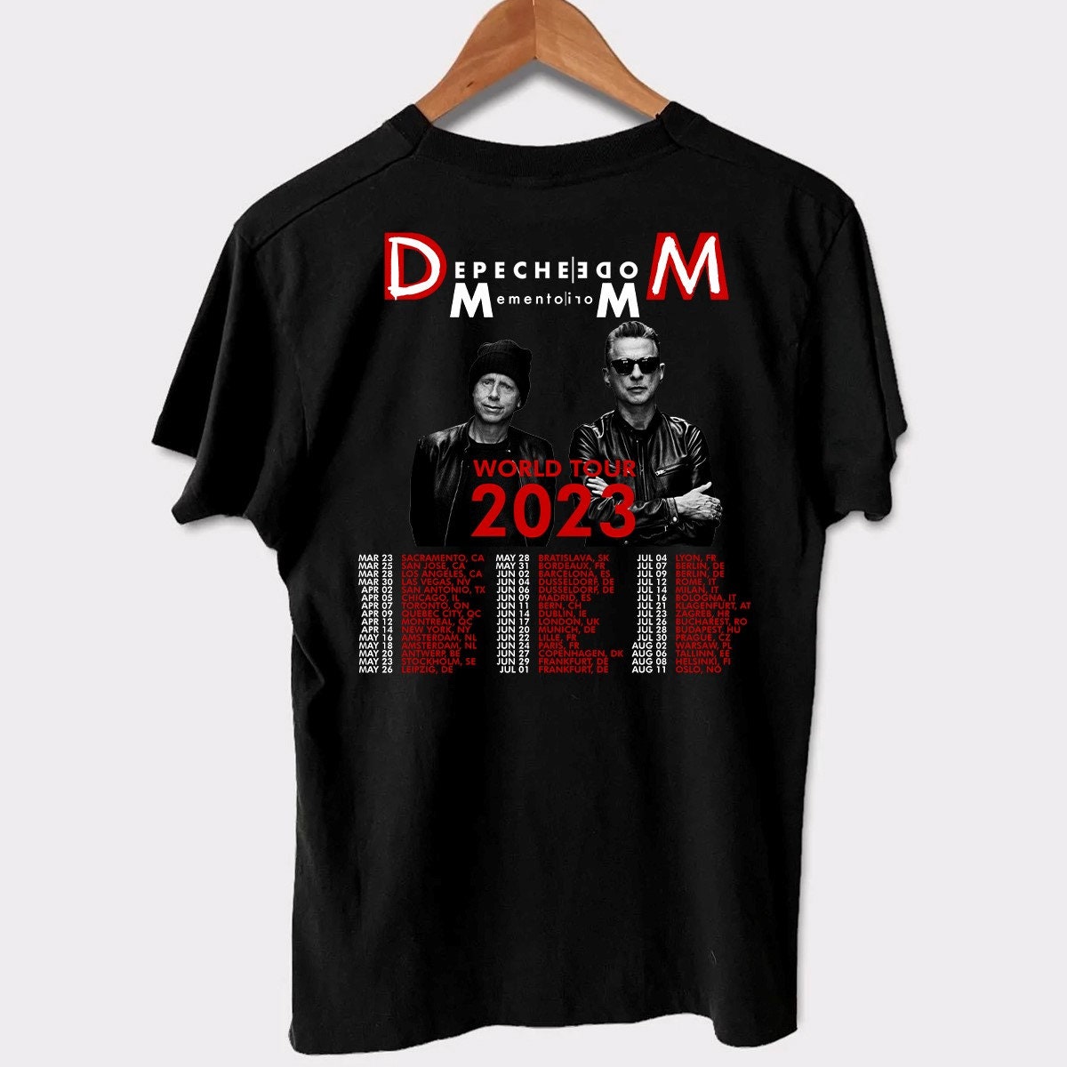 Discover Maglietta T-Shirt Stampa 2 Lati T-Shirt Depeche Mode Memento Mori World Tour 2023 Per I Fan