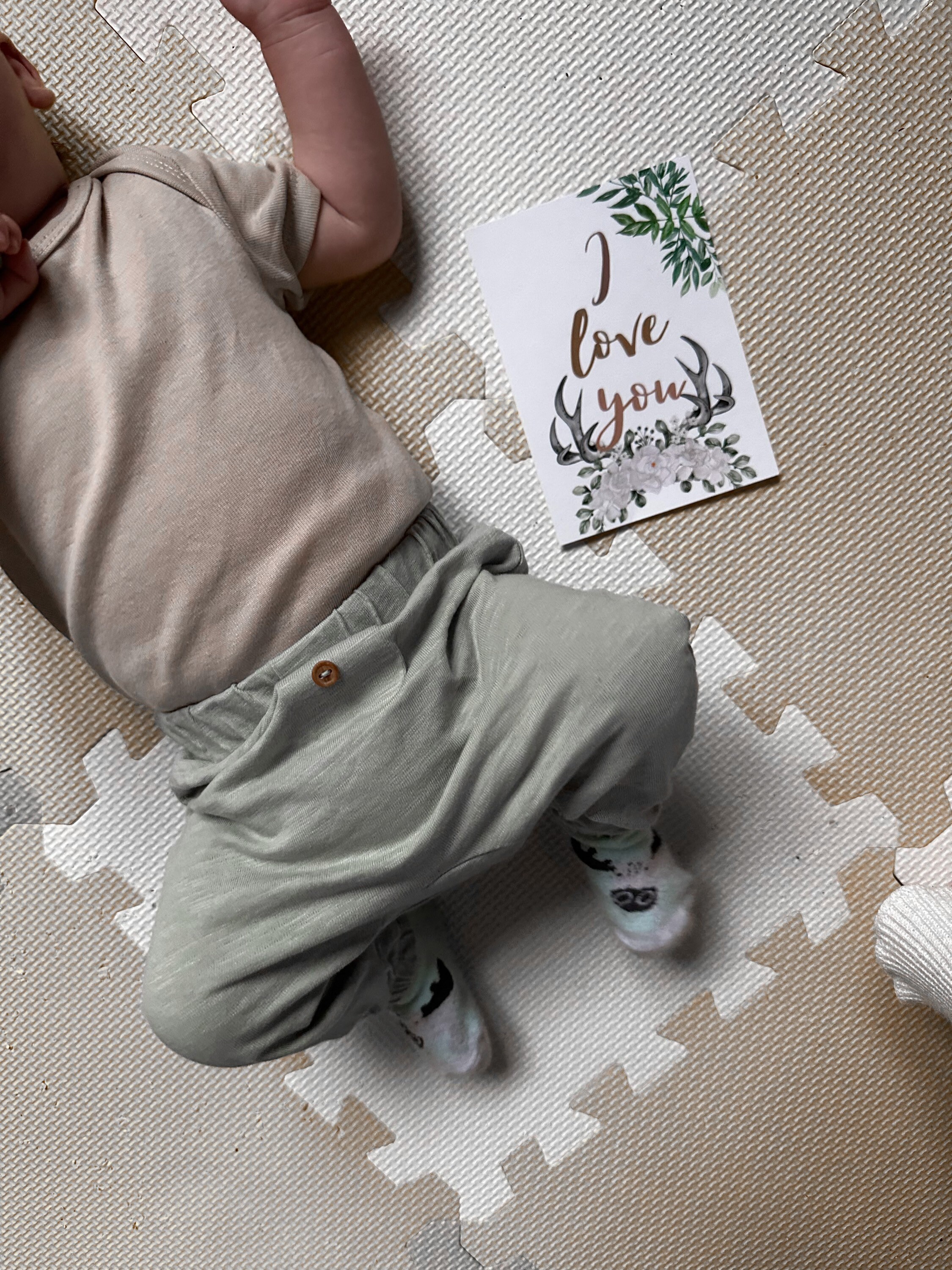 30 Baby Milestone Cards Forest Deer for Boys and Girls in a Gift Box ...