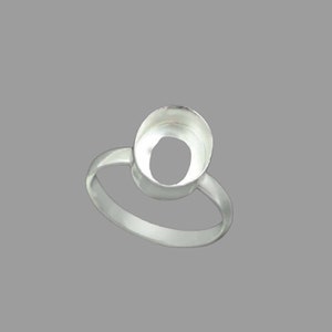 925 Sterling Silver Oval Ring, 6x4 mm- 25x20 mm Bezel, Setting For Making Ring, Breast Milk, DIY jewelry supplies, build ring, oval setting