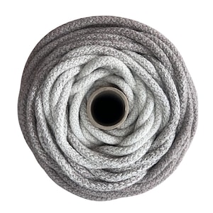6mm Ombre Cotton Sewing Cord 70m | Stiff Rope for Baskets, Bags & Bowls | Sand Mocha