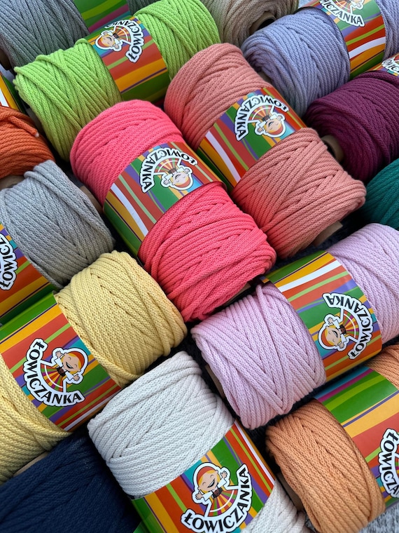 5mm Braided Cotton Cord 100m | Macrame Rope for Crochet Baskets, Bags & Rugs