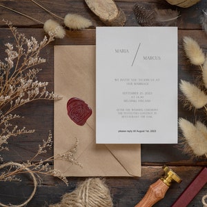 Faire-part de mariage numérique – Design élégant et moderne – Modèle Canva éditable pour WhatsApp & e-mail