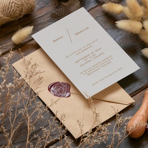 Faire-part de mariage numérique – Design moderne et élégant – Modèle Canva éditable pour WhatsApp et e-mail