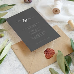 Faire-part de mariage numérique – Design élégant et moderne – Modèle Canva éditable pour WhatsApp & e-mail
