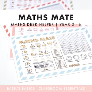 Maths Mate Maths Desk Helper | Basil&#39;s Basics | Year 3 - 6