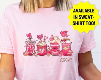Valentine Coffee Sweatshirt, Womens Valentines Day Sweater, Valentines Sweater, Valentines Day Shirt, Womens Valentines Day Sweatshirt