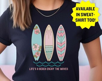 Surfer Girl Shirt Mermaid Core Clothing Ocean Inspired Style Beachy Sweatshirt Beach Bum Shirt Coconut Girl Summer Time Shirt Vacay Mode