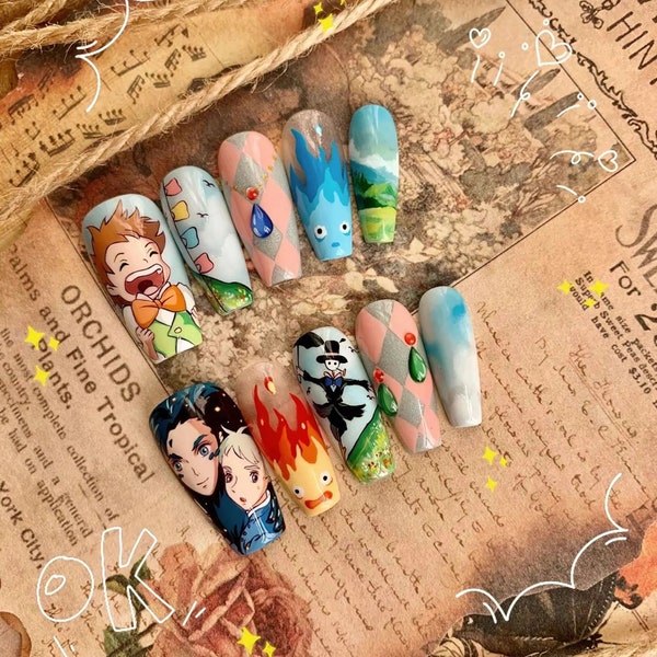 Anime Press on Nails - Etsy