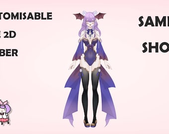 Custom LIVE2D Vtuber Model: Design & Rigging Commission full body