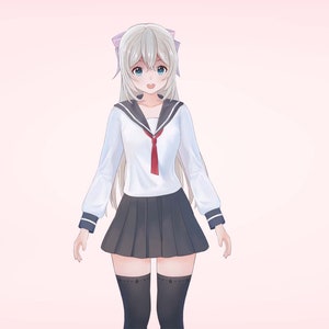 Customized Vtuber - girl vtuber model - Fully Body/Fully rigged Live2D Avatar finished