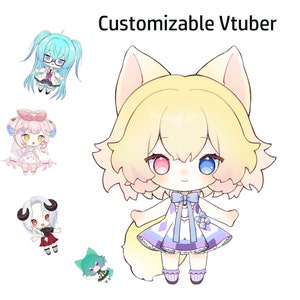 Customizable Vtuber - girl vtuber model - Fully Body/Fully rigged Live2D Avatar