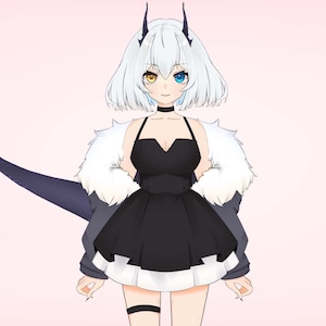 Customizable Vtuber - Girl vtuber model - Fully Body/Fully rigged Live2D Avatar finished and ready to use