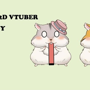 Angepasster Vtuber - Hamster vtuber model - Ganzkörper/Vollständig manipulierter Live2D Avatar fertig