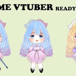 Customized Vtuber - girl vtuber model - Fully Body/Fully rigged Live2D Avatar finished