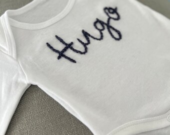 Personalised Embroidered Baby Bodysuit