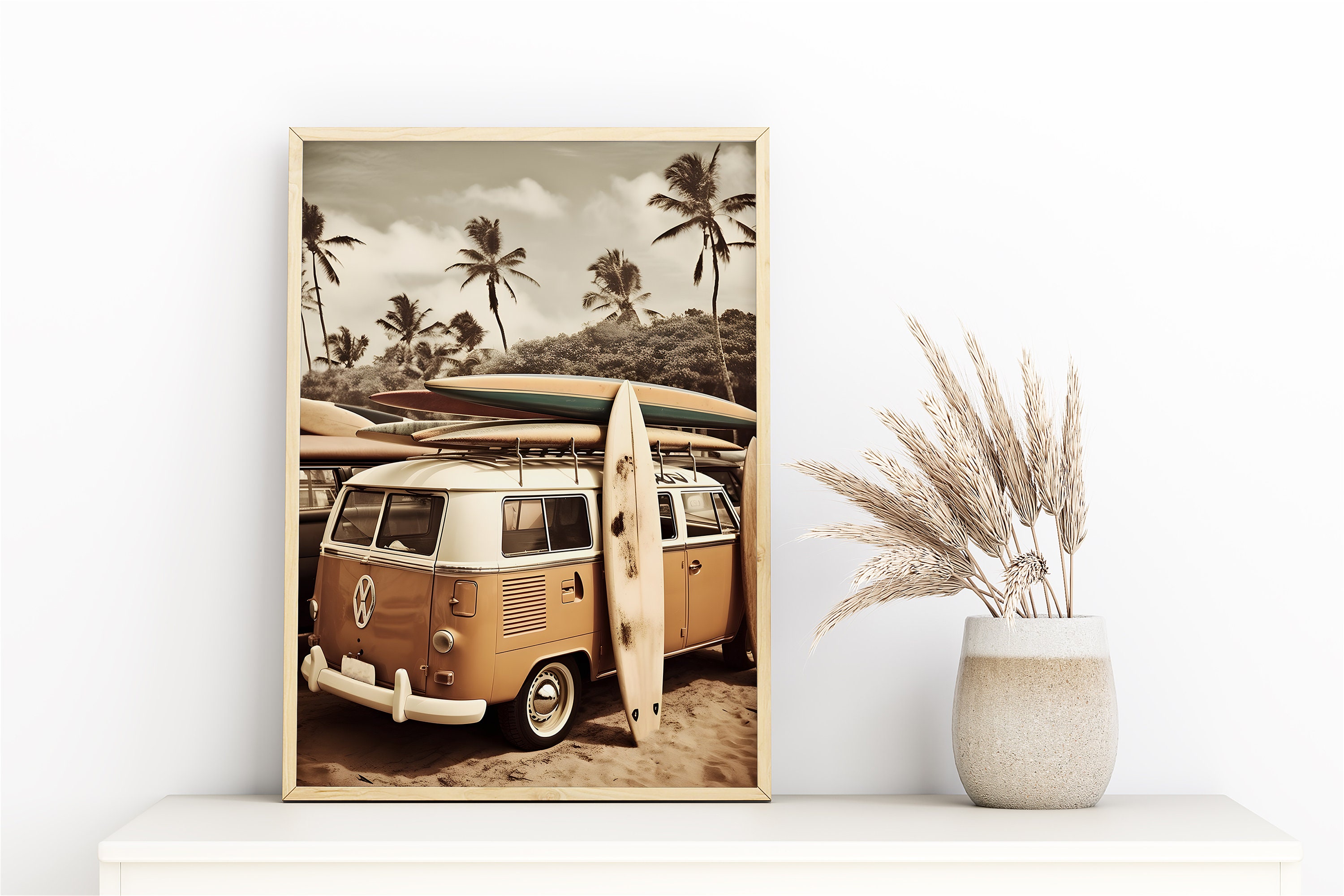 SURF POSTER Vintage BEACH Wall Art Coastal Decor Print Etsy