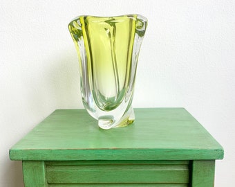 RARE Mid Century Val St. Lambert Crystal Vase