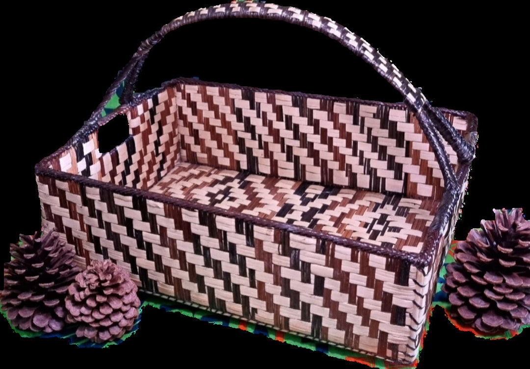 PNG Cane Basket With Handle Etsy