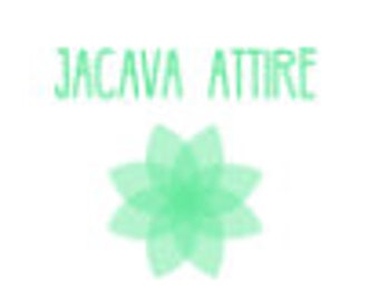 May include: A green floral design with the text "JACAVA ATTIRE" in white.