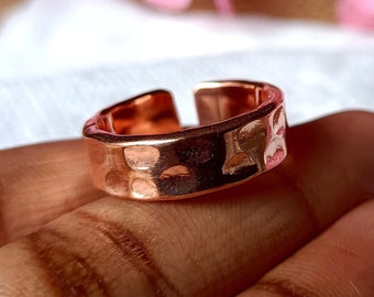 Hammered Copper Ring, Handmade Ring, 925 Silver Ring, Pure Copper Ring, Beautiful Ring, Statement Ring, Solid Copper Ring, Designer Ring