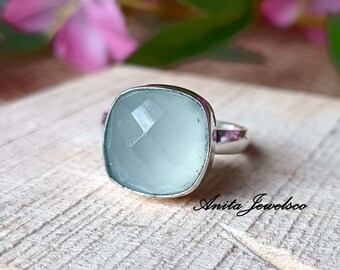 Aquamarine Ring, Handmade Ring, Natural Aquamarine, Beautiful Ring, Gemstone Ring, Designer Ring, Aquamarine Jewelry, Ring For Loved One