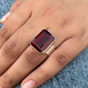 Garnet Ring, Beautiful Ring, Handmade Ring, Boho Ring, 925 Silver Ring, Gemstone Ring, Designer Ring, Natural Garnet, Garnet Jewelry