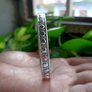 925 Silver Bangle, Women Bangle, Handmade Bangle, Statement Bangle, Charm Bangle, Bohemian Bangle, Bolls Design Bangle, Dainty Bangle