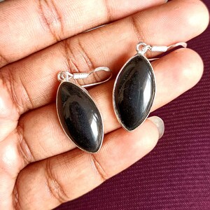 Black Onyx Earring, Handmade Earring, 925 Silver Earring, Natural Onyx, Gemstone Earring, Gift For Women, Onyx Jewelry, Anniversary Gift