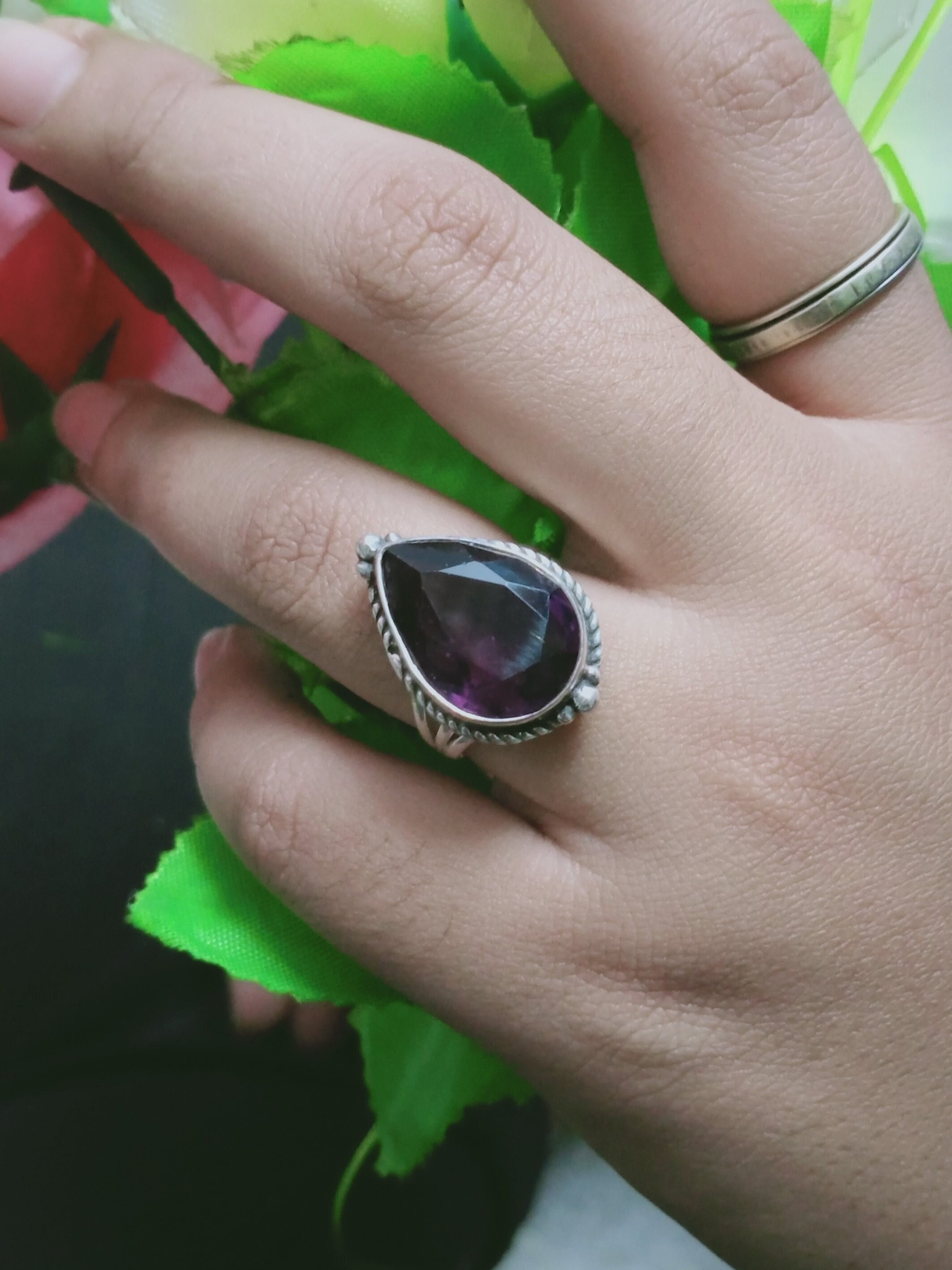 Amethyst Ring, Beautiful Ring, Handmade Ring, 925 Silver Ring, Designer Ring, Natural Amethyst, Amethyst Jewelry, Christmas Gift, Gift Her
