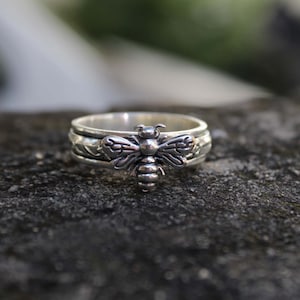 Honey Bee Ring, Beautiful Ring, Spinner Ring, Handmade Ring, Designer Ring, Women Ring, 925 Silver Ring, Spin Ring, Band Ring, Gift Her