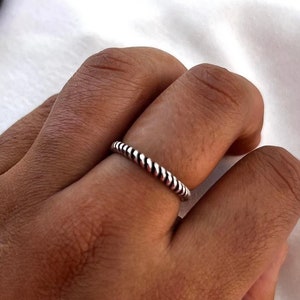 Stackable Ring, Twisted Band Ring, Handmade Ring, Women Ring, 925 ...