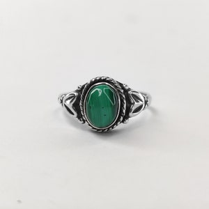 Malachite Ring, Boho Ring, Gemstone Ring, Handmade Ring, 925 Silver Ring, Natural Malachite, Malachite Jewelry, Beautiful Ring, Gift For Her