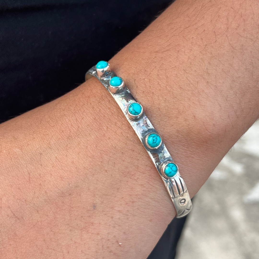 Turquoise Bangle, Handmade Bangle, Statement Bangle