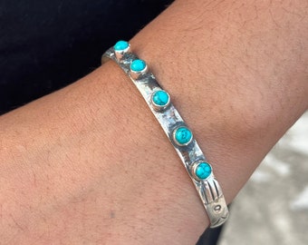 Turquoise Bangle, Handmade Bangle, Statement Bangle, Turquoise Jewelry, Boho Bangle, Gemstone Bangle, 925 Silver Bangle, Women Bangle