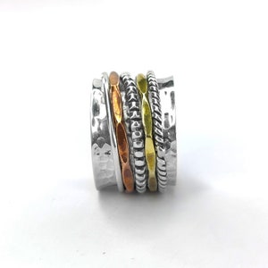 Spinner Ring, Wunderschöner Ring, Handgemachter Ring, Boho Ring, Minimalistischer Ring, Bandring, 925 Silber Ring, Designer Ring