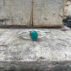 Brazalete de turquesa, brazalete de piedras preciosas, brazalete de plata 925, brazalete hecho a mano, brazalete navideño, turquesa natural, joyería de turquesa, regalo para ella