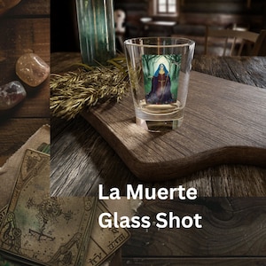 Santa Muerte Sacred Shot Glass: Embrace Spiritual Elegance in Every Tequila or Whiskey Toast