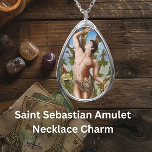 Saint Sebastian Necklace, Divine Protection, Patron saint for harmony and strength, miracles, physical and mental strength,  LGBT and allies