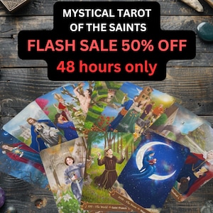 Mystical Tarot of the Saints Tarot Deck, Saints inspired tarot cards, Divination tool inspired by mystics and christian saints, Oracle cards