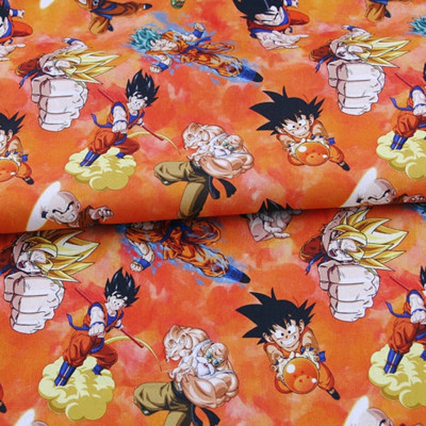 Sun Wukong Fabric Japanese Anime Fabric 100% Cotton Fabric By The Half Yard