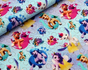 My Little Pony Fabric Cartoon Character Fabric 100% Cotton Fabric By The Half Yard