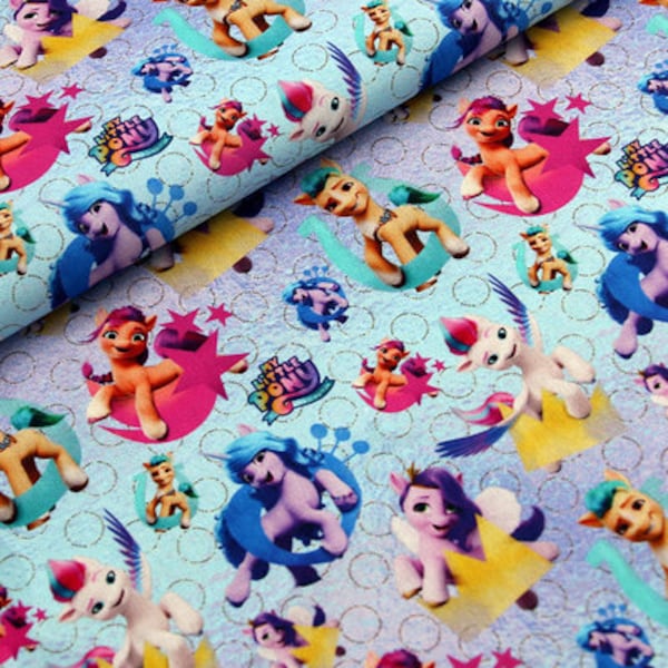 My Little Pony Fabric Cartoon Character Fabric 100% Cotton Fabric By The Half Yard